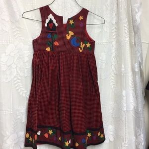 Light weight corduroy girls Christmas dress